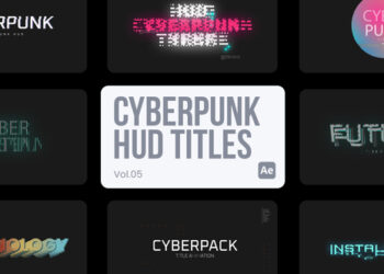 VideoHive Cyberpunk HUD Titles 05 for After Effects 45232948
