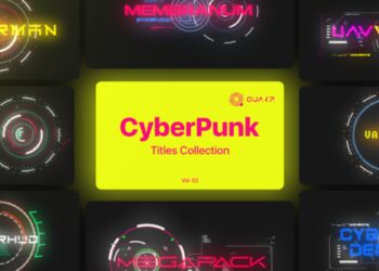 VideoHive Cyberpunk Motion Titles Vol. 02 45344840