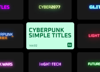VideoHive Cyberpunk Simple Titles 02 for After Effects 45211171
