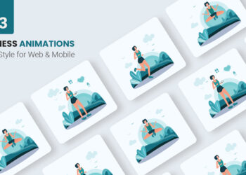VideoHive Fitness Tracking animation - Flat Concept 45654343
