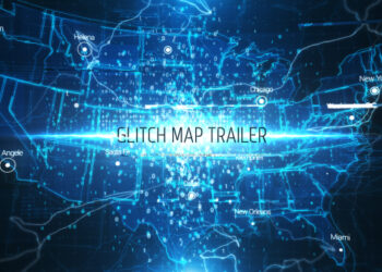VideoHive Glitch Map Trailer 17765733