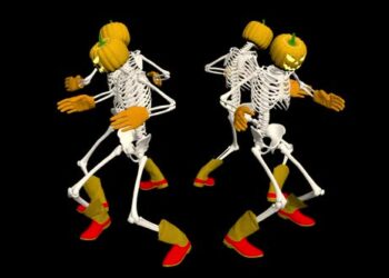 VideoHive Halloween Dancing Skeletons 40405325