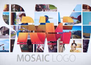 VideoHive Mosaic Logo Intro 46334215