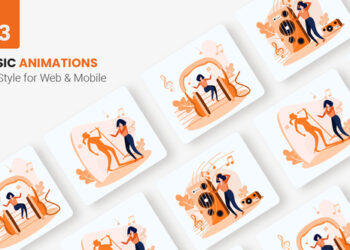 VideoHive Music App Animations - Flat Concept 46280594