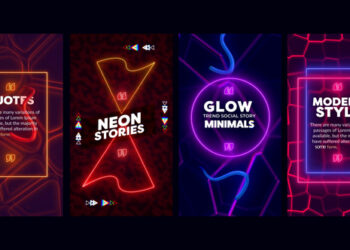 VideoHive Neon Quotes Stories 45531200