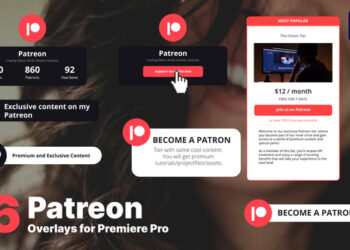 VideoHive Patreon Subscribe Overlays 45990884