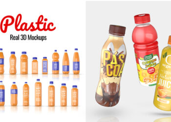 VideoHive Plastic Bottle Real 3D Mockups 45524583