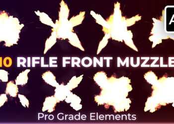 VideoHive Rifle Front Muzzle Flashes 45528311
