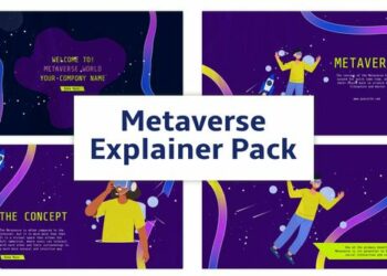 VideoHive Space Metaverse Explainer Animation Scene Pack 45686957
