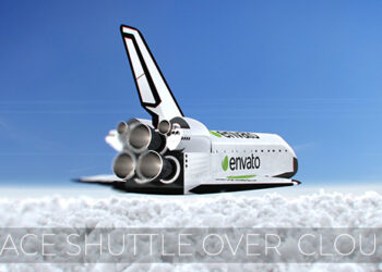 VideoHive Space Shuttle over Clouds 20968325
