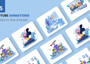 VideoHive Youtube Marketing Animations - Flat Concept 45420335