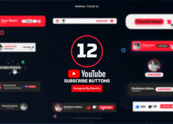 VideoHive Youtube Subscribe Buttons Pack 45467613