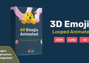 VideoHive 3D Animated Emojis with Looping animations , Json and Lottie files included 41344451
