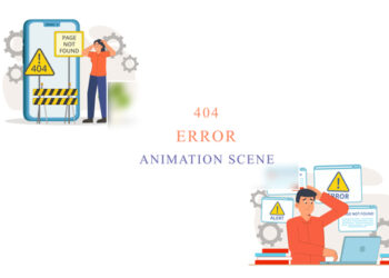 VideoHive 404 Error Animation Scene 43066779