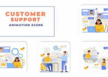 VideoHive All Time Customer Support Animation Scene 43784760