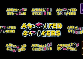 VideoHive Animated Text Stickers 43119128