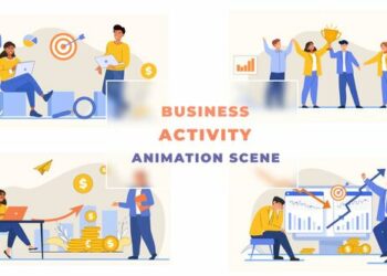 VideoHive Business Activity Animation Scene 43044434
