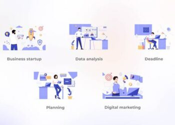 VideoHive Business Startup - Blue Flat Concept 43648290