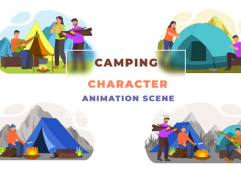VideoHive Camping Animation Scene 43070002
