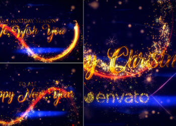 VideoHive Christmas Greetings With Golden Text 25335516