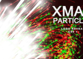 VideoHive Christmas Particles - Holiday Glitch Reveal 9689022