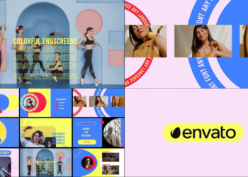 VideoHive Colorful Endscreens for After Effects 43650863