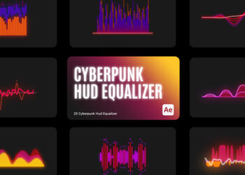 VideoHive Cyberpunk HUD Equalizer for After Effects 43704146