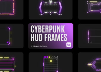 VideoHive Cyberpunk HUD Frames for After Effects 43616123