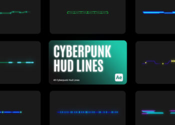 VideoHive Cyberpunk HUD Lines for After Effects 43704159