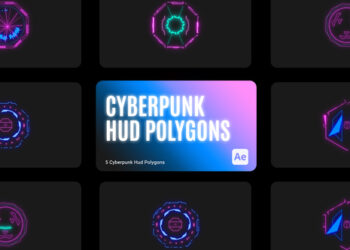 VideoHive Cyberpunk HUD Polygons for After Effects 43720097