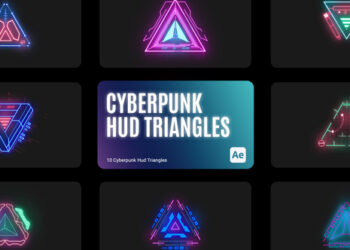 VideoHive Cyberpunk HUD Triangles for After Effects 43641132