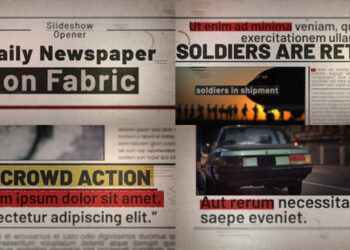 VideoHive Daily Newspaper on Fabric 43278214