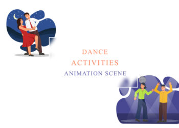 VideoHive Dance Step Activity Animation Scene 43066434