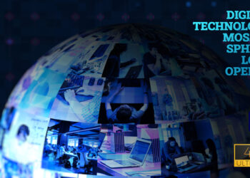 VideoHive Digital Technology Mosaic Sphere Logo Opener 46315536