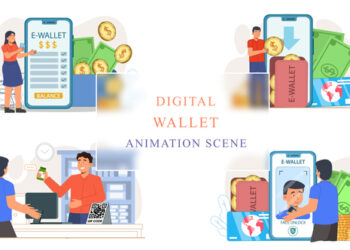 VideoHive Digital Wallet Animation Scene 43066910
