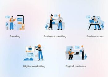 VideoHive Digital business - Flat blue concepts 42031468