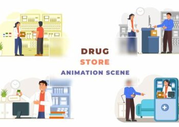 VideoHive Drug Store Animation Scene 43043897