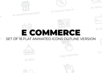VideoHive E commerce - Set of 16 Animated Line Icons 43598815