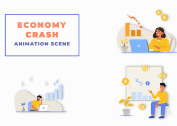 VideoHive Economy Decrease Concept Animation Scene 43479483