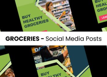 VideoHive Groceries - Social Media Posts 43683330