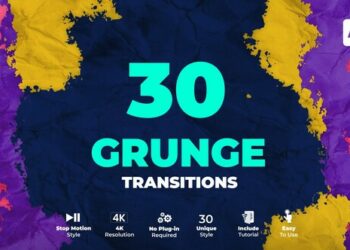 VideoHive Grunge Transitions 43573530