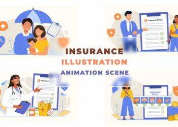VideoHive Insurance Policy Animation Scene 43042374