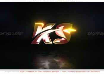 VideoHive Lighting Glossy Logo Reveal 43555608