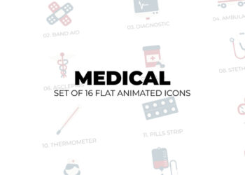 VideoHive Medical - Set of 16 Animation Icons 43085922