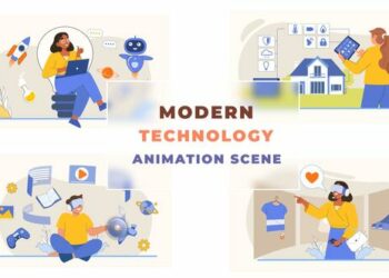 VideoHive Modern Technology Animation Scene 43043586