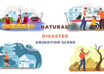 VideoHive Natural Disaster Animation Scene 43069849