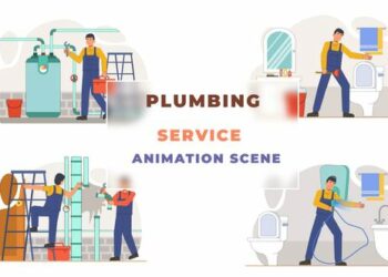 VideoHive Plumbing services Animation Scene 43069096