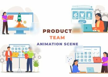 VideoHive Product Team Animation Scene 43044113