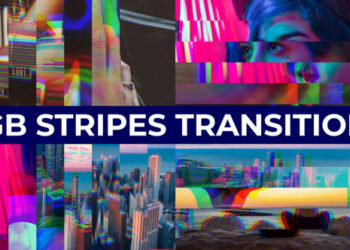 VideoHive RGB Stripes Transitions for After Effects 45871125