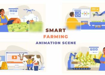 VideoHive Smart Technology Farming Animation Scene 43043438